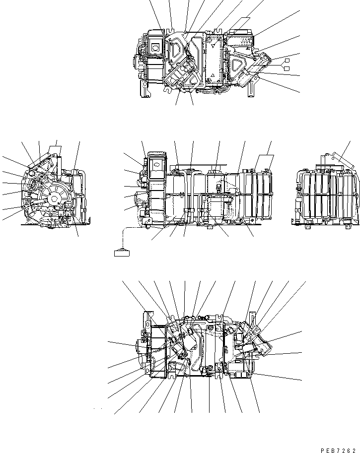 Excavators Komatsu / PC100N-6 S/N 1004-UP(pc100n-r) / AIR CONDITIONER (AIR CONDITIONER UNIT)(#1191-)(210390 : K0700-51A0A)
