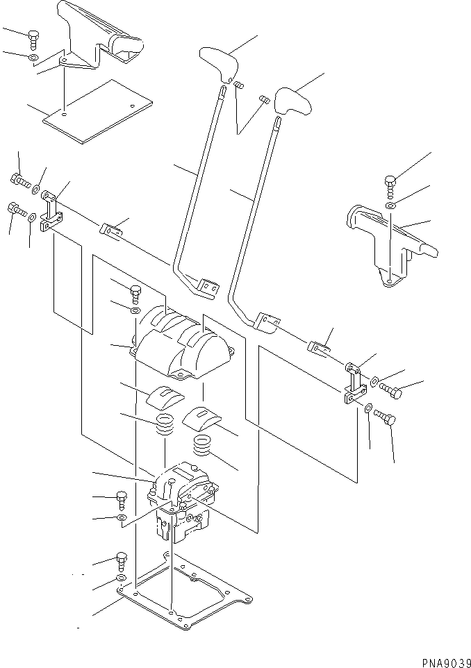Excavators Komatsu / PC100N-6 S/N 1004-UP(pc100n-r) / FLOOR FRAME (TRAVEL LEVER)(#1004-1190)(210460 : K1110-04A0)