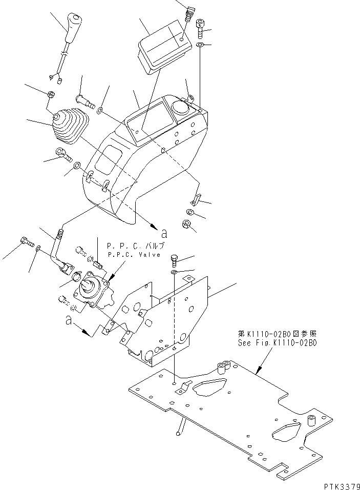 Excavators Komatsu / PC100N-6 S/N 1004-UP(pc100n-r) / FLOOR FRAME (RIGHT STAMD AND PANEL BOX) (FOR CAR HEATER)(#1191-)(210480 : K1110-04B1)