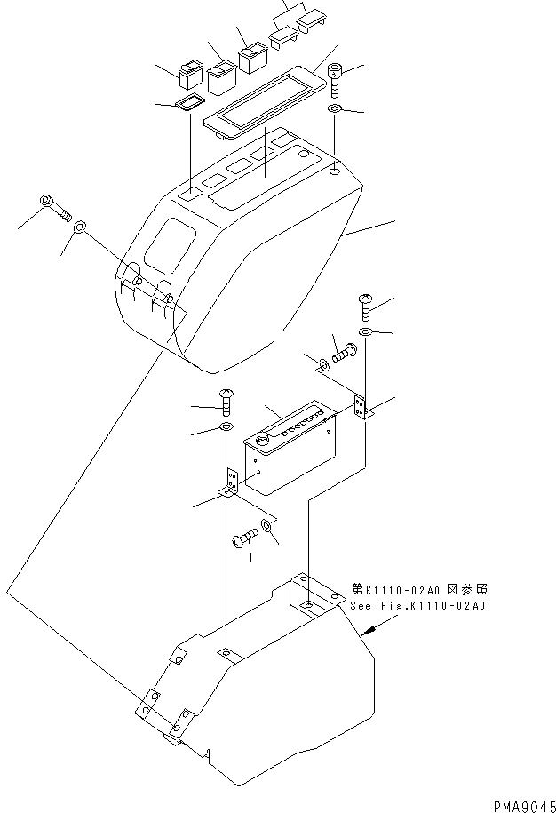 Excavators Komatsu / PC100N-6 S/N 1004-UP(pc100n-r) / FLOOR FRAME (COVER L.H.)(#1004-1190)(210620 : K1110-10A0)