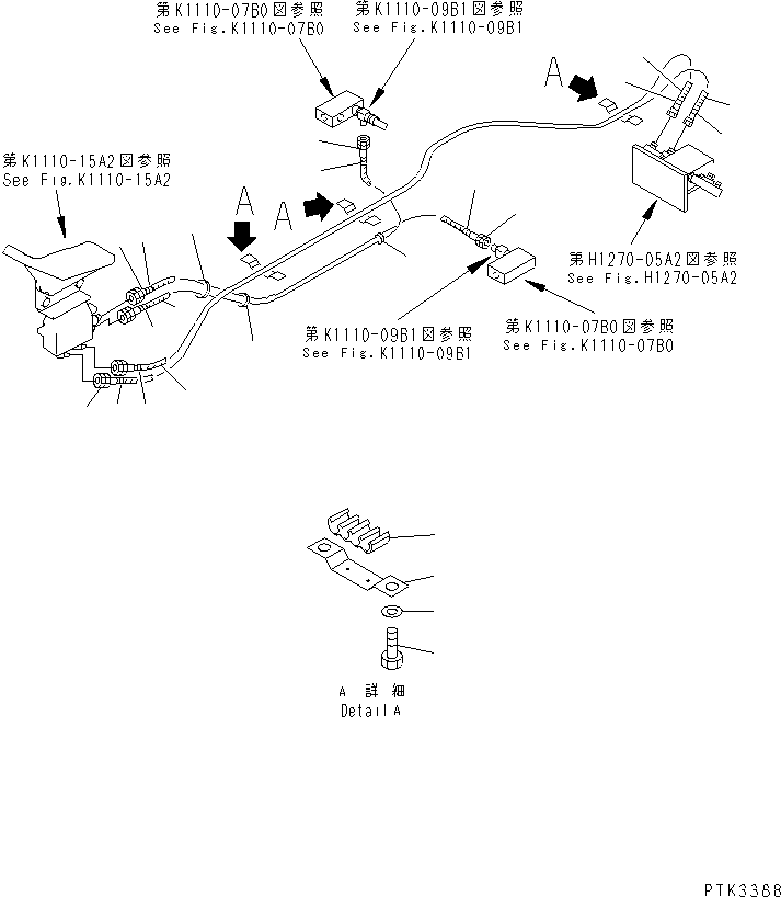 Excavators Komatsu / PC100N-6 S/N 1004-UP(pc100n-r) / FLOOR FRAME (P.P.C. LINE) (1-ACTUATER ATTACHMENT)(#1191-)(210680 : K1110-12B1)