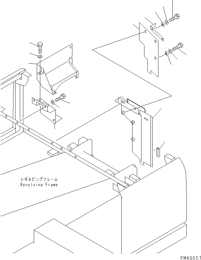 Excavators Komatsu / PC100N-6 S/N 1004-UP(pc100n-r) / PARTITION (COVER R.H.)(#1004-1190)(240110 : M1150-02A0)