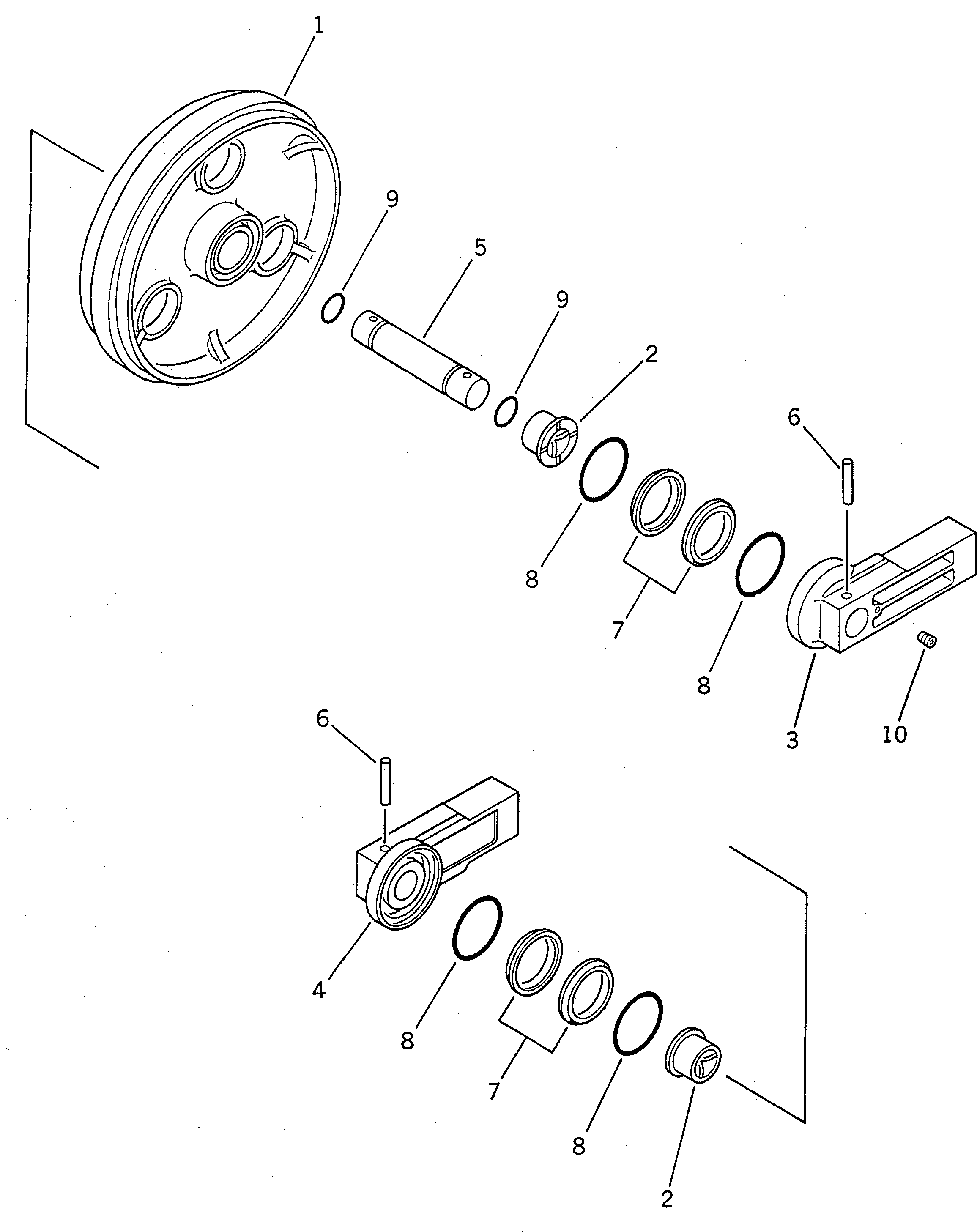 Excavators Komatsu / PC100N-6 S/N 1004-UP(pc100n-r) / FRONT IDLER(330010 : R0110-01A1)