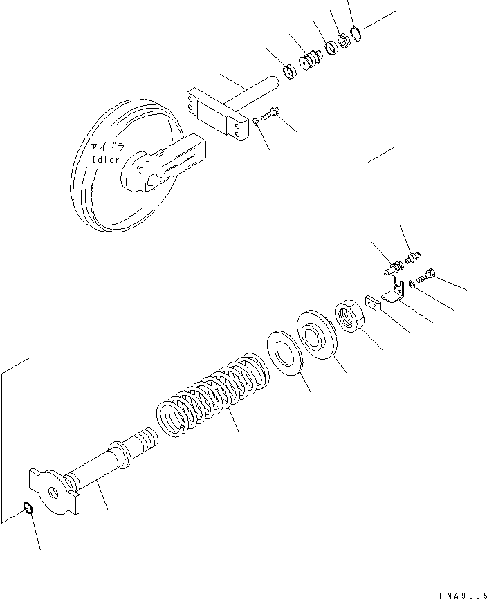Excavators Komatsu / PC100N-6 S/N 1004-UP(pc100n-r) / IDLER CUSHION(330020 : R0120-01A1)