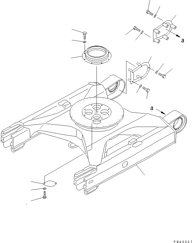 Excavators Komatsu / PC100N-6 S/N 1004-UP(pc100n-r) / TRACK FRAME(330100 : R1100-01A1)