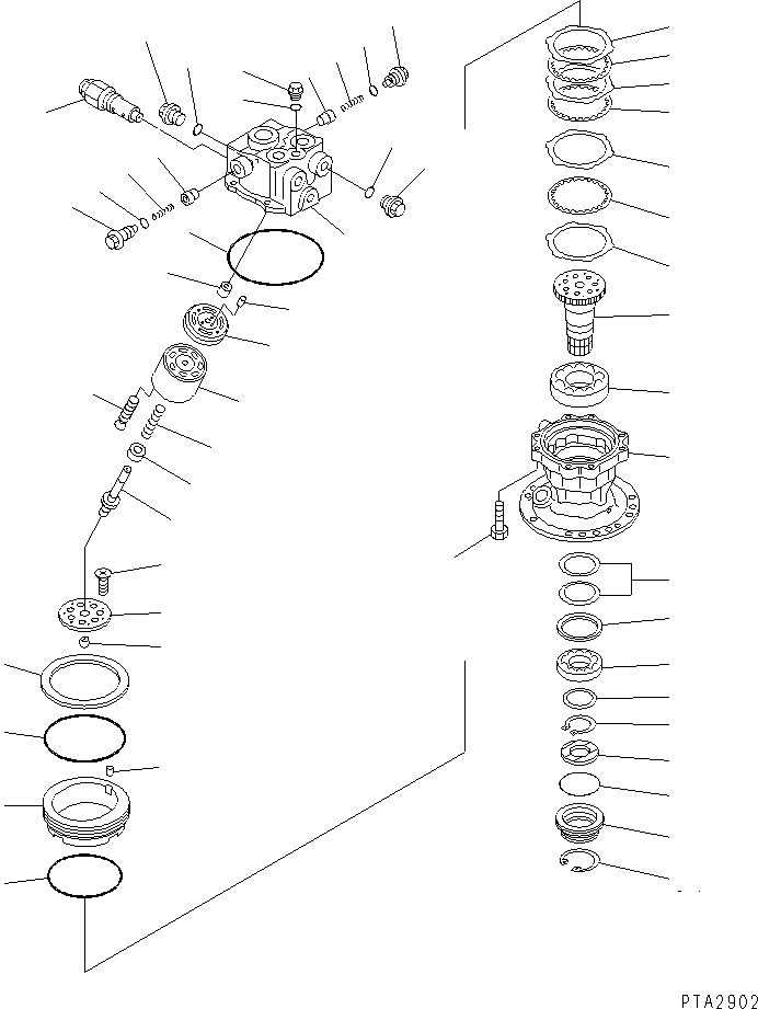 Excavators Komatsu / PC100N-6 S/N 1004-UP(pc100n-r) / SWING MOTOR (1/2)(#1004-1190)(450410 : Y1640-01A0)