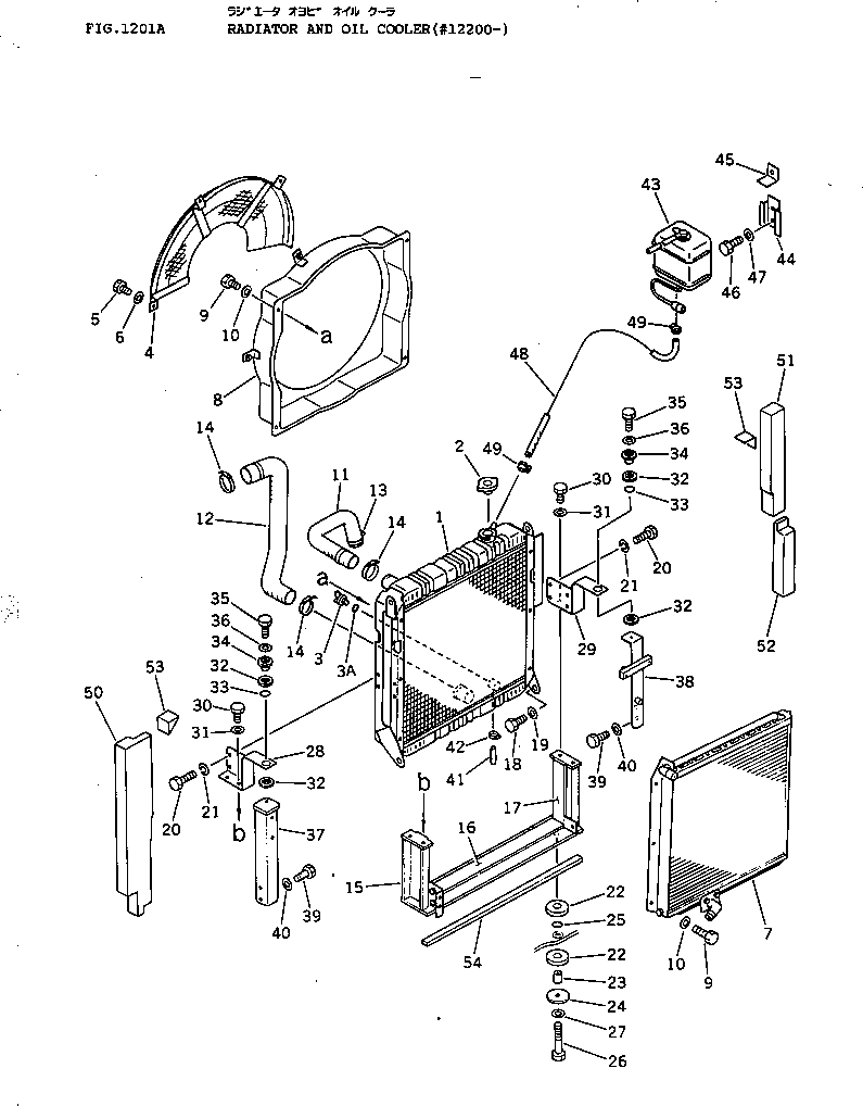 Excavators Komatsu / PC100S-3 S/N 18001-UP(pc100s-r) / RADIATOR AND OIL COOLER(#20400-)(030160 : 1201A)