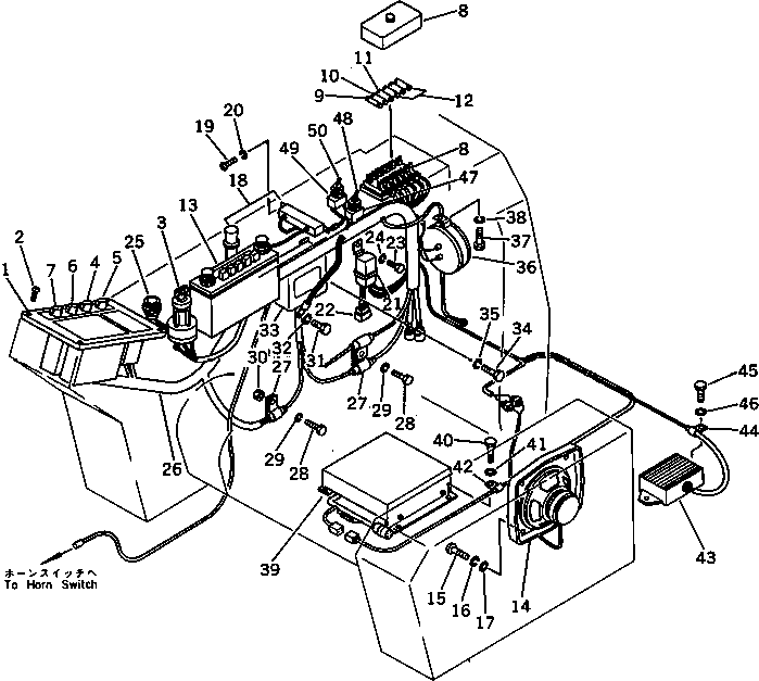 Excavators Komatsu / PC100S-3 S/N 18001-UP(pc100s-r) / INSTRUMENT PANEL(FOR LONG LEVER CONTROL)(WITH AUTO DECELERATION) (WITH SWING MECHANICAL BRAKE)(#18001-20399)(030200 : 1411)