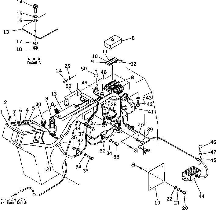 Excavators Komatsu / PC100S-3 S/N 18001-UP(pc100s-r) / INSTRUMENT PANEL(FOR LONG LEVER CONTROL)(WITHOUT AUTO DECEL.)    (WITHOUT SWING MECHANICAL BRAKE)(#18001-20399)(030230 : 1412)