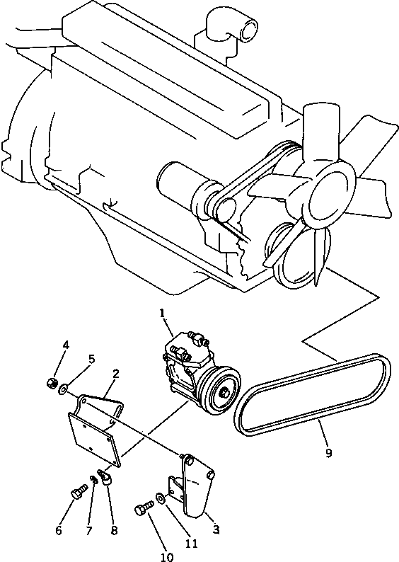 Excavators Komatsu / PC100S-3 S/N 18001-UP(pc100s-r) / CAR COOLER RELATED PARTS(240290 : 8957)