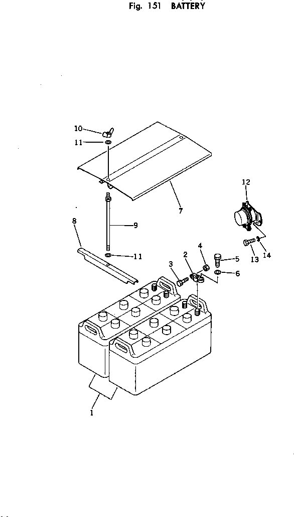Excavators Komatsu / PC100U-2 S/N 10001-UP(pc100u-c) / BATTERY(030070 : 151)