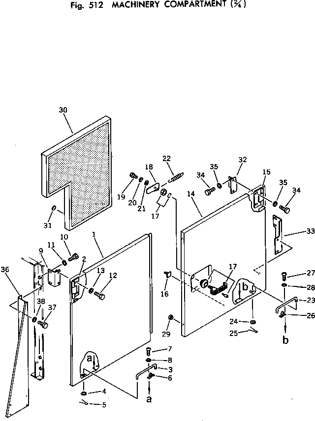 Excavators Komatsu / PC100U-2 S/N 10001-UP(pc100u-c) / MACHINERY COMPARTMENT (2/4)(150030 : 512)