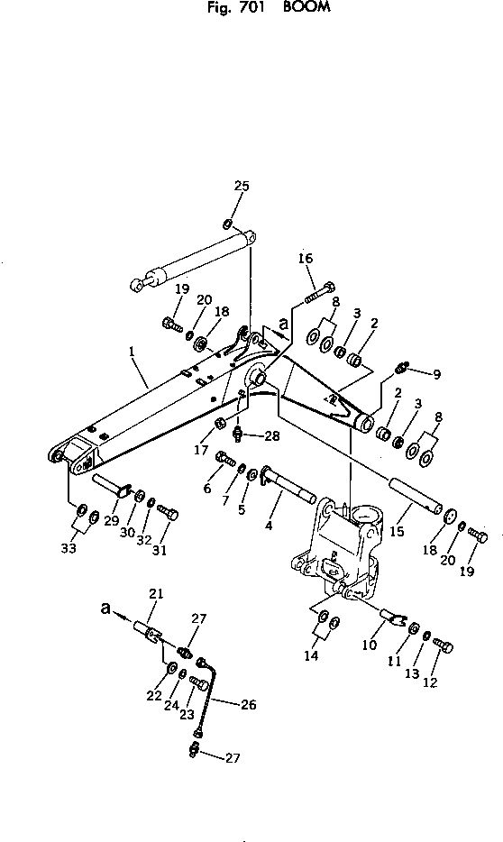 Excavators Komatsu / PC100U-2 S/N 10001-UP(pc100u-c) / BOOM(210010 : 701)