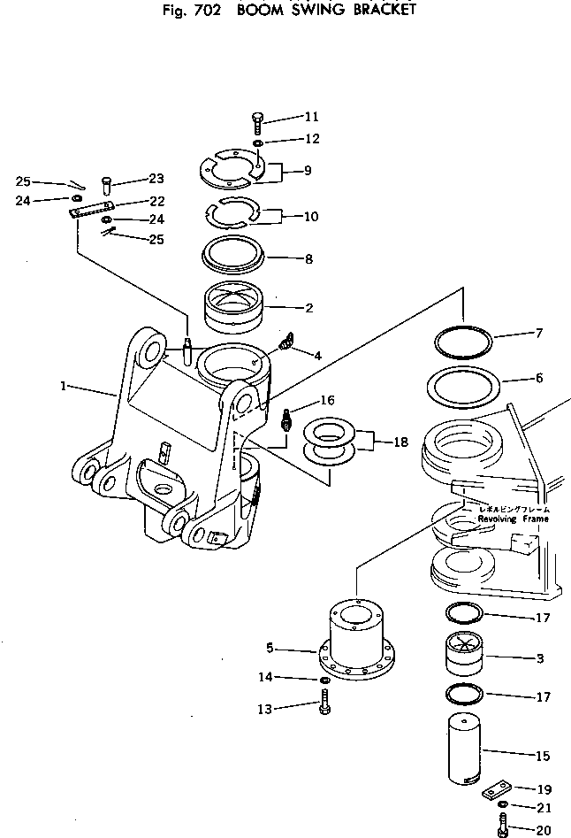 Excavators Komatsu / PC100U-2 S/N 10001-UP(pc100u-c) / BOOM SWING BRACKET(210020 : 702)