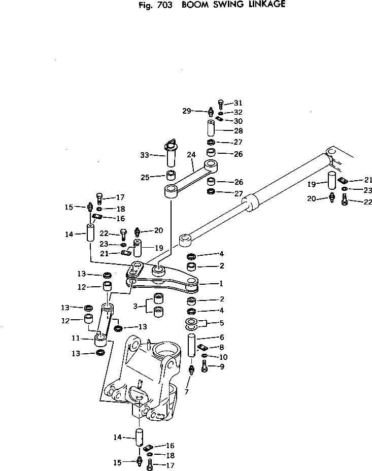 Excavators Komatsu / PC100U-2 S/N 10001-UP(pc100u-c) / BOOM SWING LINKAGE(210030 : 703)