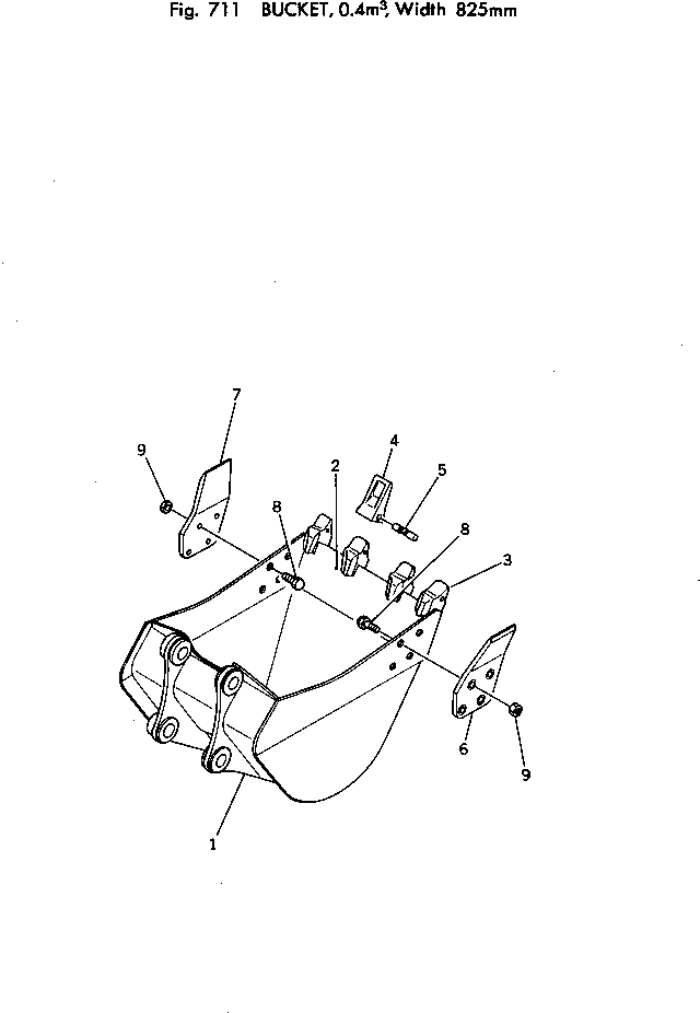 Excavators Komatsu / PC100U-2 S/N 10001-UP(pc100u-c) / BUCKET ? 0.4M3 ? 825MM WIDTH(210060 : 711)