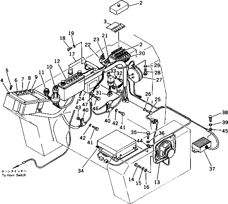 Excavators Komatsu / PC100U-3 S/N 12001-UP(pc100u0r) / INSTRUMENT PANEL (FOR LONG LEVER CONTROL)(WITH AUTO DECELERATION)(WITH SWING MECHANICAL BRAKE)(#12001-12019)(030130 : 1411)