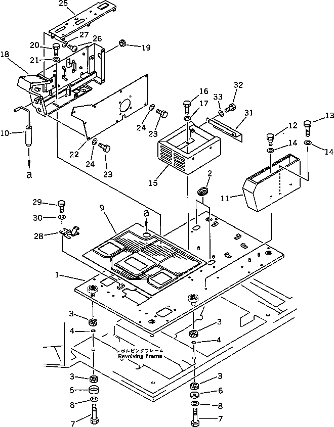 Excavators Komatsu / PC100U-3 S/N 12001-UP(pc100u0r) / FLOOR FRAME (FOR LONG LEVER CONTROL)(#12020-)(150100 : 5101A)