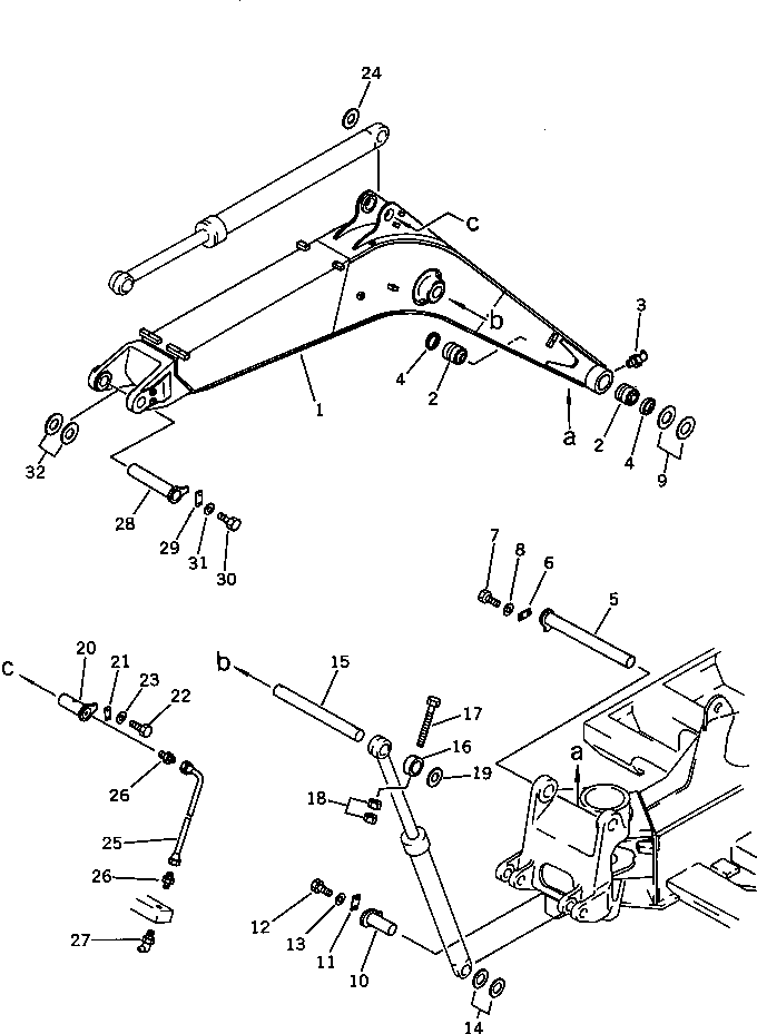 Excavators Komatsu / PC100U-3 S/N 12001-UP(pc100u0r) / BOOM(210010 : 7001)