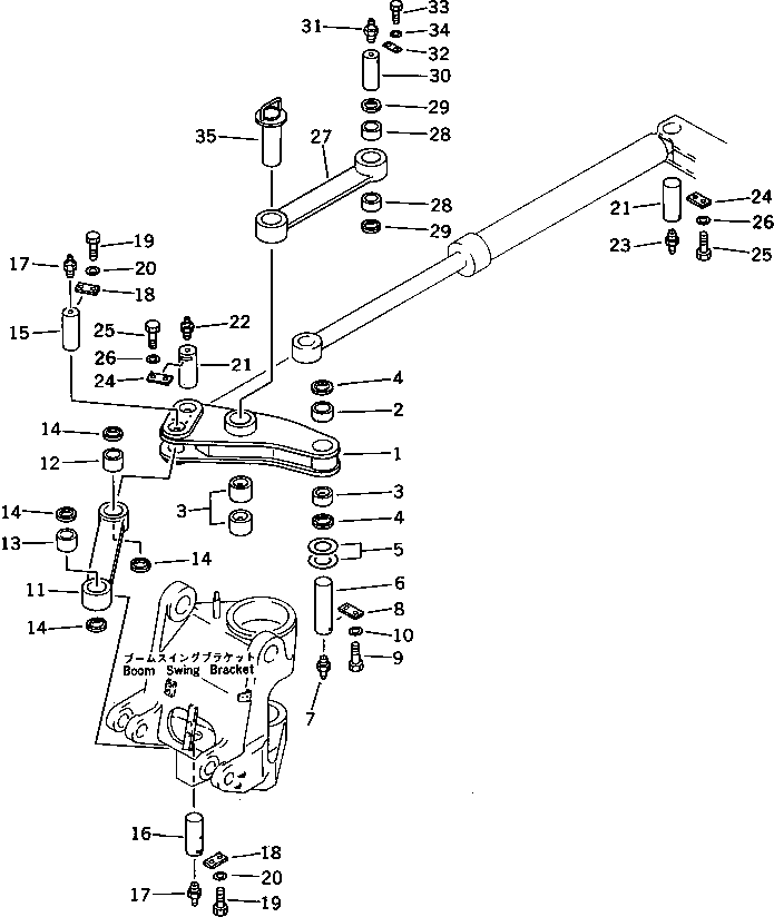Excavators Komatsu / PC100U-3 S/N 12001-UP(pc100u0r) / BOOM SWING LINKAGE(210030 : 7053)