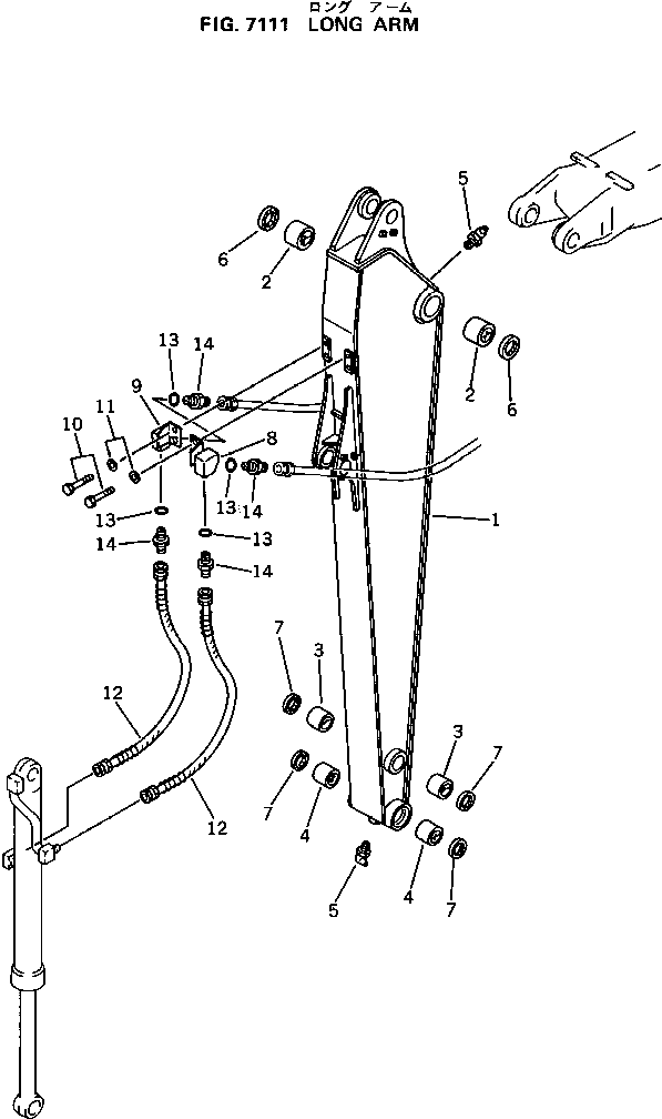 Excavators Komatsu / PC100U-3 S/N 12001-UP(pc100u0r) / LONG ARM(210050 : 7111)