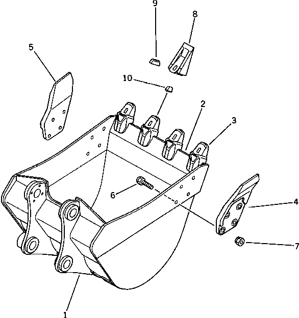 Excavators Komatsu / PC100U-3 S/N 12001-UP(pc100u0r) / BUCKET ? 0.4M3 ? WIDTH 825MM (FOR JAPAN)(#12001-12028)(210090 : 7301)