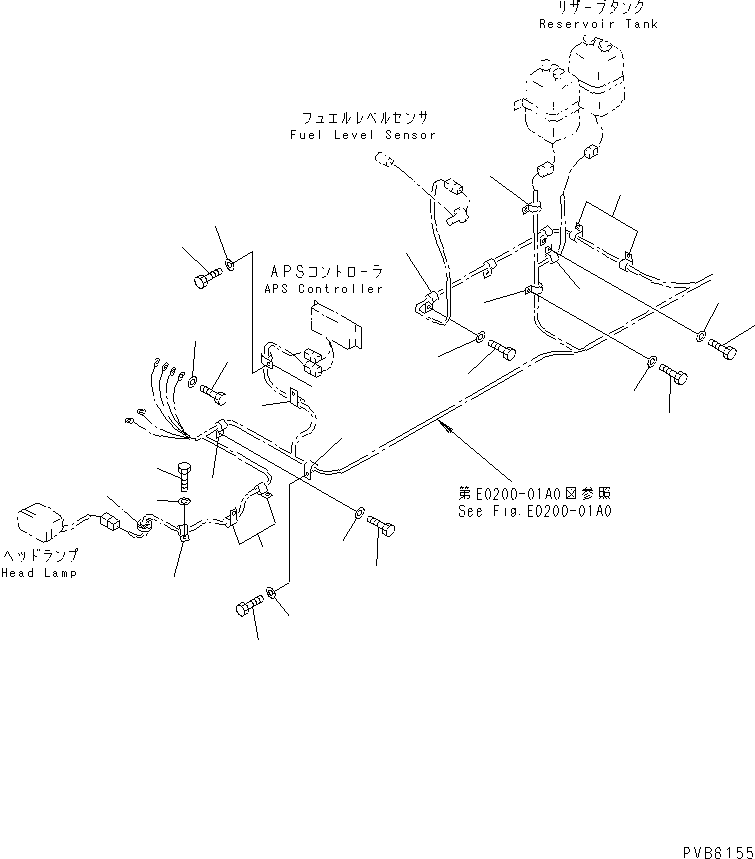 Komatsu parts book diagram for PC1100LC-6 S/N 10001-UP: WIRING (MAIN HARNESS) (CLIP) (RIGHT DECK)