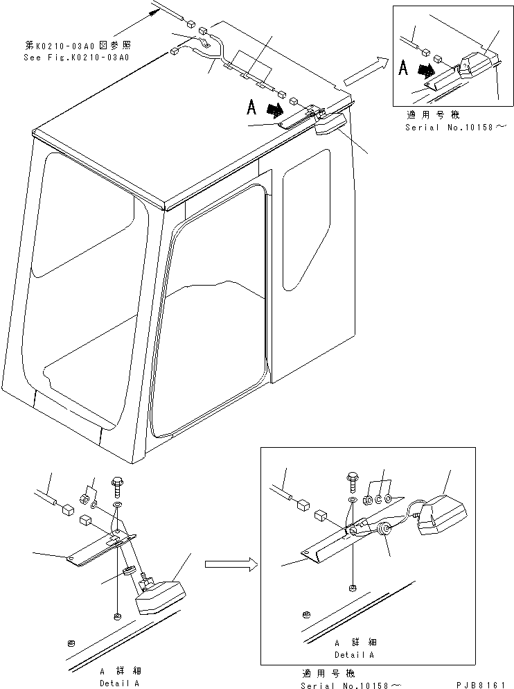 Komatsu parts book diagram for PC1100LC-6 S/N 10001-UP: STEP LAMP