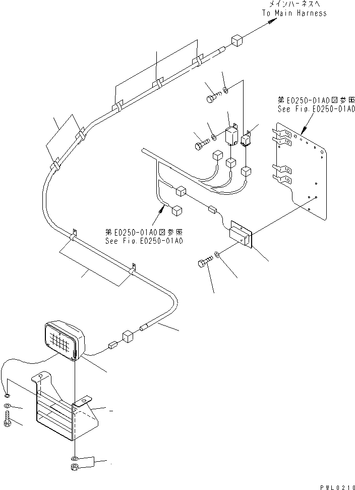 Komatsu parts book diagram for PC1100LC-6 S/N 10001-UP: STEP LAMP (FLASH LIGHT)