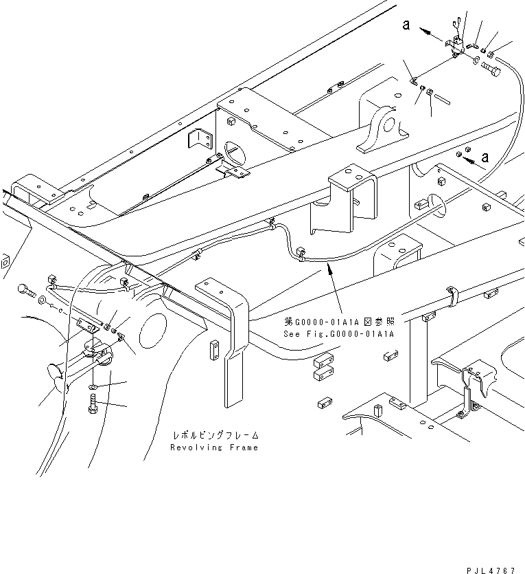 Komatsu parts book diagram for PC1100LC-6 S/N 10001-UP: AIR SYSTEM (HORN VALVE) (WITHOUT GREASE PUMP)(#10157-)