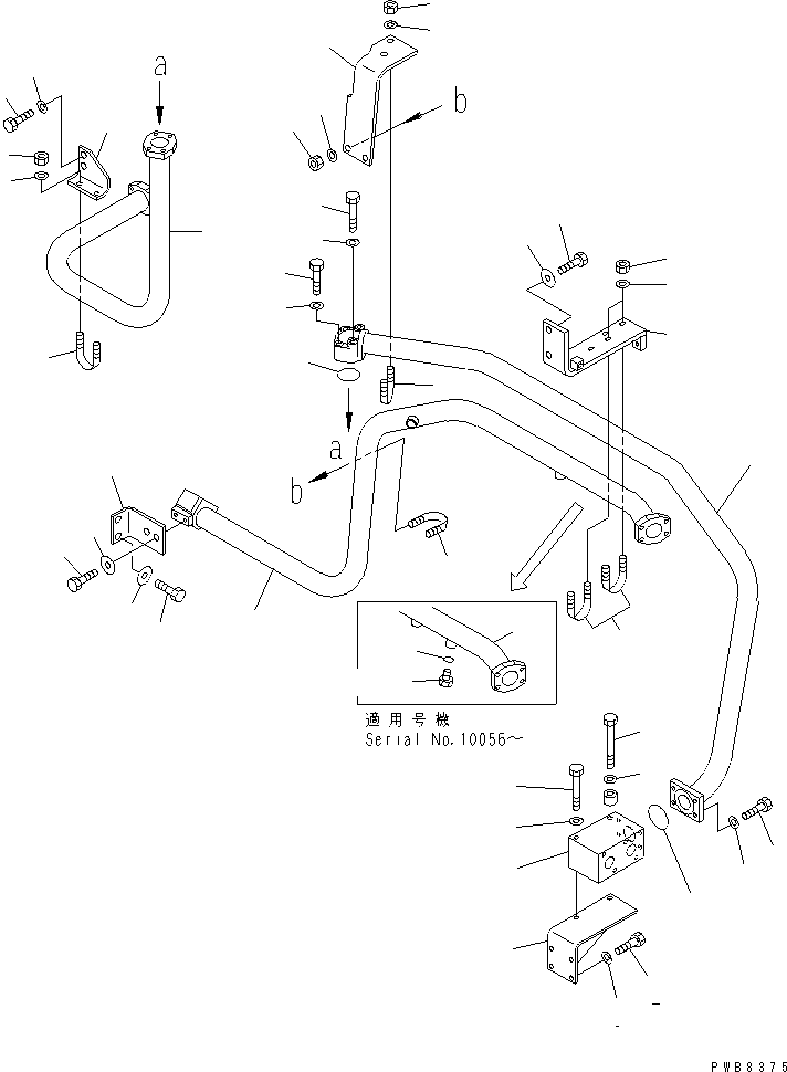 Komatsu parts book diagram for PC1100LC-6 S/N 10001-UP: OIL COOLER LINES (REVOLVING FRAME SIDE)