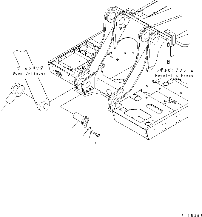 Komatsu parts book diagram for PC1100LC-6 S/N 10001-UP: BOOM CYLINDER PIN
