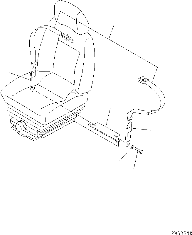 Komatsu parts book diagram for PC1100LC-6 S/N 10001-UP: SEAT BELT (78MM) (WRIST CONTROL)