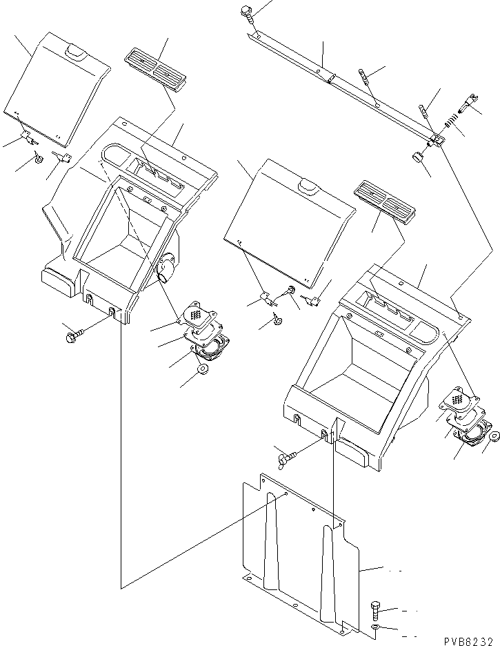 Komatsu parts book diagram for PC1100LC-6 S/N 10001-UP: COVER (WITH AIR CONDITIONER)