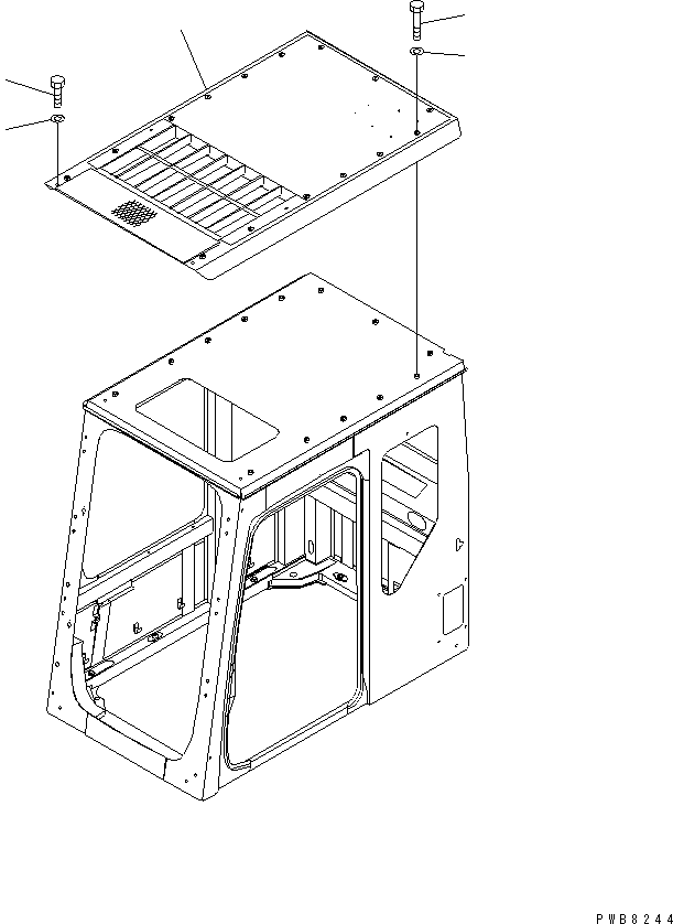 Komatsu parts book diagram for PC1100LC-6 S/N 10001-UP: FOG (HEAD GUARD)