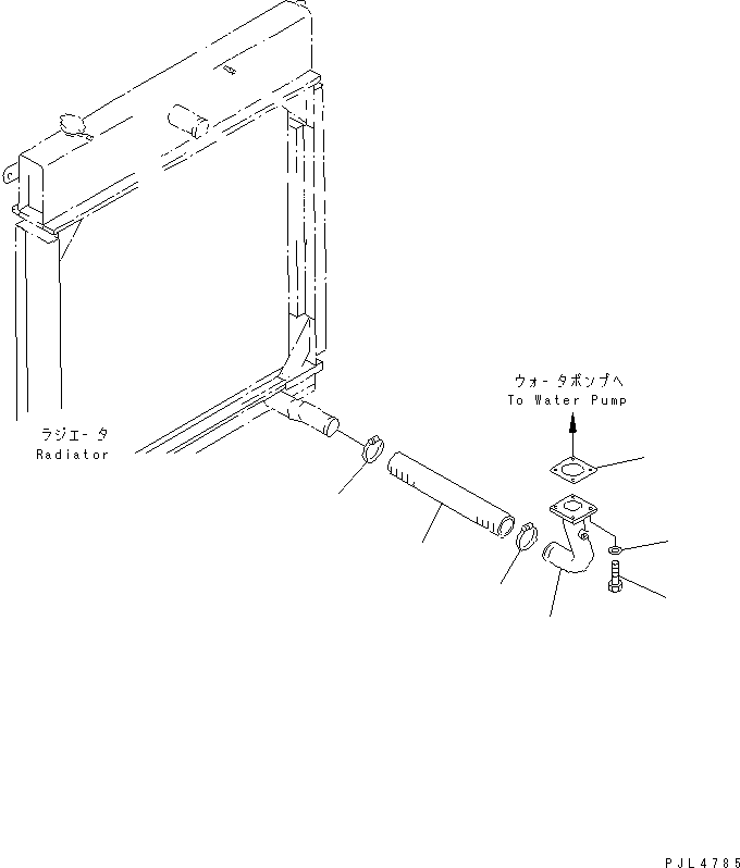 Komatsu parts book diagram for PC1100LC-6 S/N 10001-UP: AIR CONDITIONER (LOWER TANK PIPING)(#10158-)
