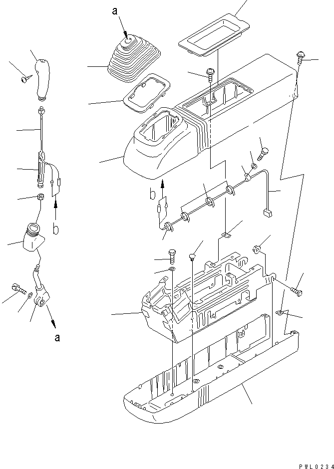 Komatsu parts book diagram for PC1100LC-6 S/N 10001-UP: FLOOR FRAME (RIGHT STAND) (LEVER AND COVER) (FOR HIGH CAB) (FOR LODER)(#10158-)