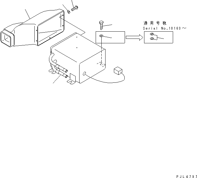 Komatsu parts book diagram for PC1100LC-6 S/N 10001-UP: FLOOR FRAME (HEATER)(#10158-)
