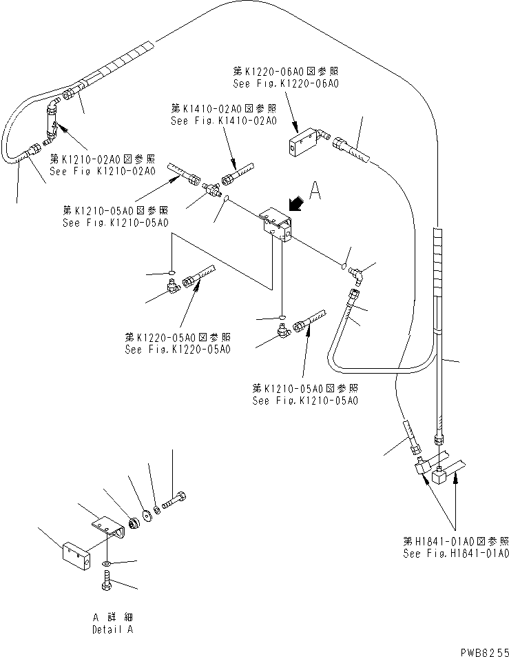 Komatsu parts book diagram for PC1100LC-6 S/N 10001-UP: LEFT STAND (PPC WORK LINE) (P-BLOCK)(#10001-10157)