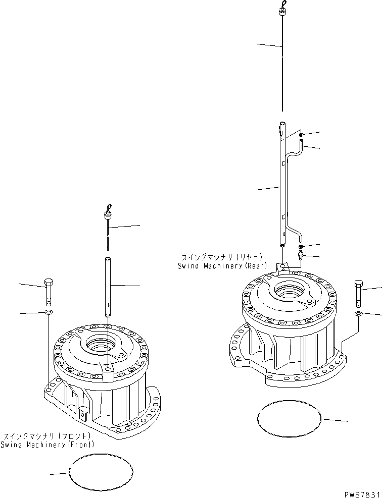 Komatsu parts book diagram for PC1100LC-6 S/N 10001-UP: SWING MACHINERY (GAUGE AND MOUNT PARTS)