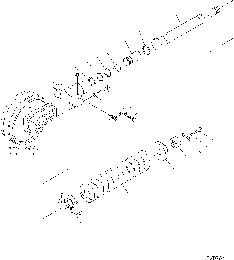 Komatsu parts book diagram for PC1100LC-6 S/N 10001-UP: IDLER CUSHION(#10001-10159)