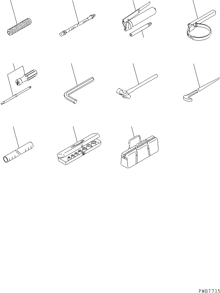 Komatsu parts book diagram for PC1100LC-6 S/N 10001-UP: TOOL