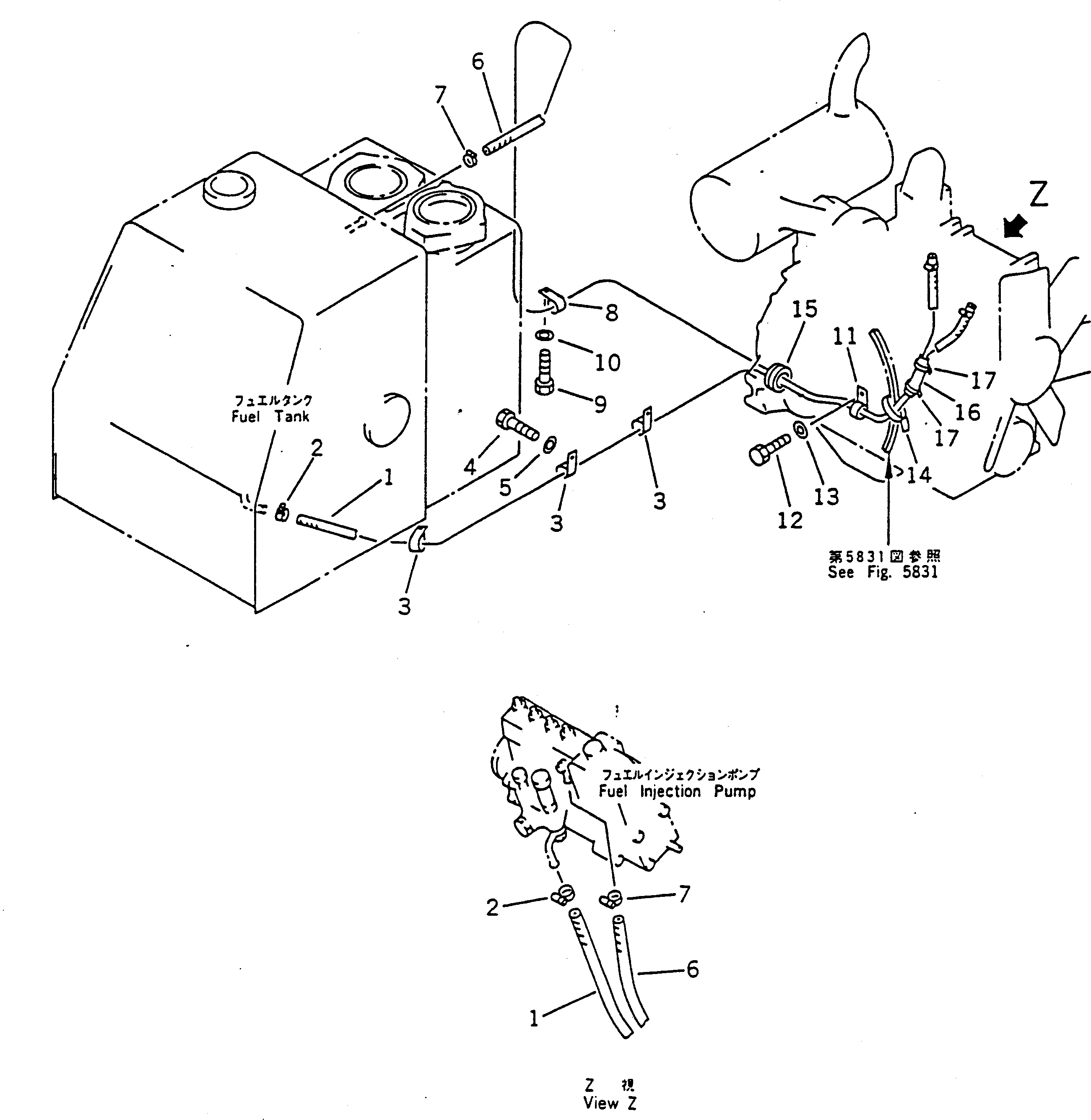 Excavators Komatsu / PC120-5C S/N 36601-UP (Custom Spec.)(pc120-0c) / FUEL PIPING(030080 : 1311)