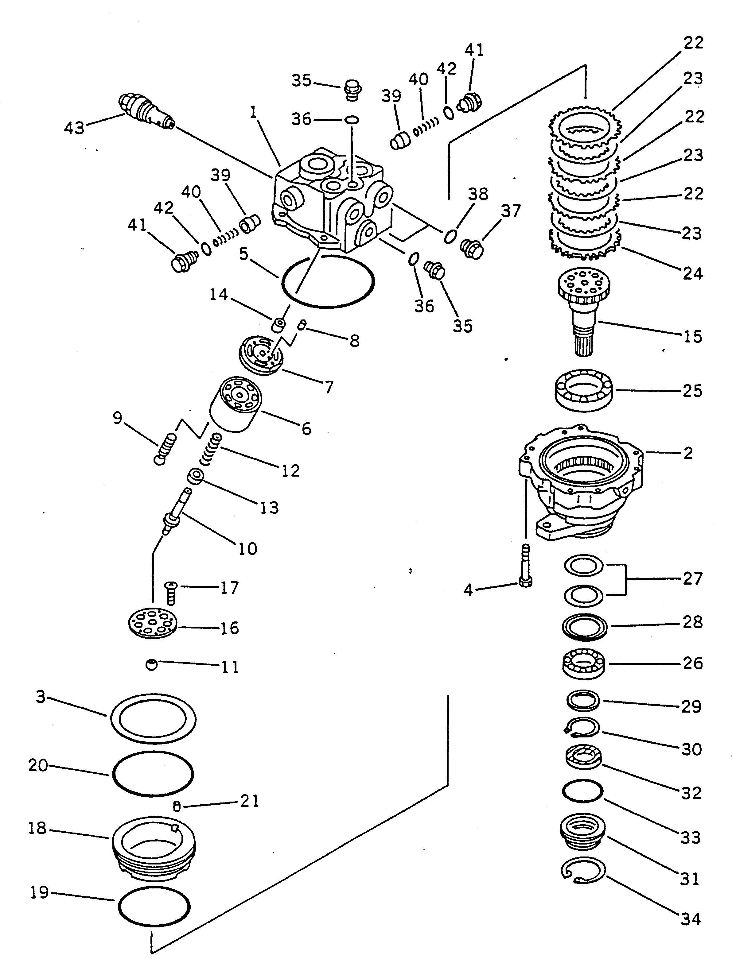 Excavators Komatsu / PC120-5C S/N 36601-UP (Custom Spec.)(pc120-0c) / SWING MOTOR (1/2)(180310 : 6441)