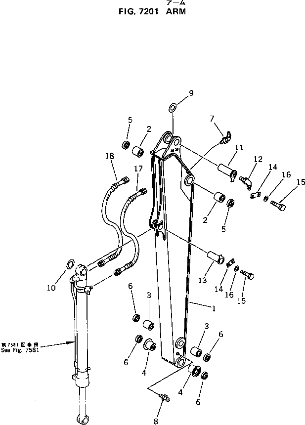 Excavators Komatsu / PC120-5C S/N 36601-UP (Custom Spec.)(pc120-0c) / ARM(210060 : 7201)