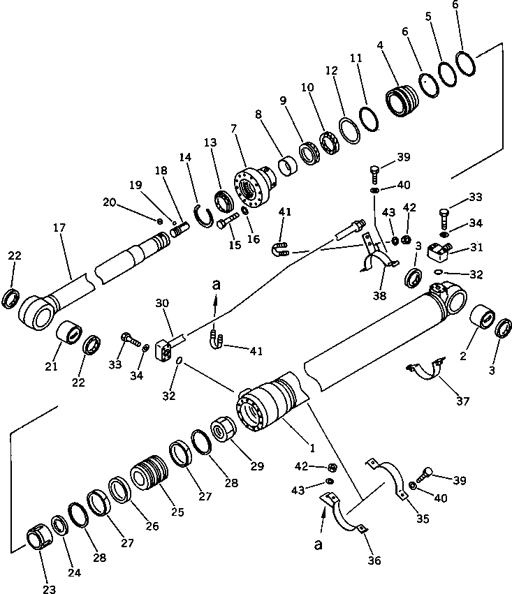 Excavators Komatsu / PC120-5C S/N 36601-UP (Custom Spec.)(pc120-0c) / ARM CYLINDER(210100 : 7381)