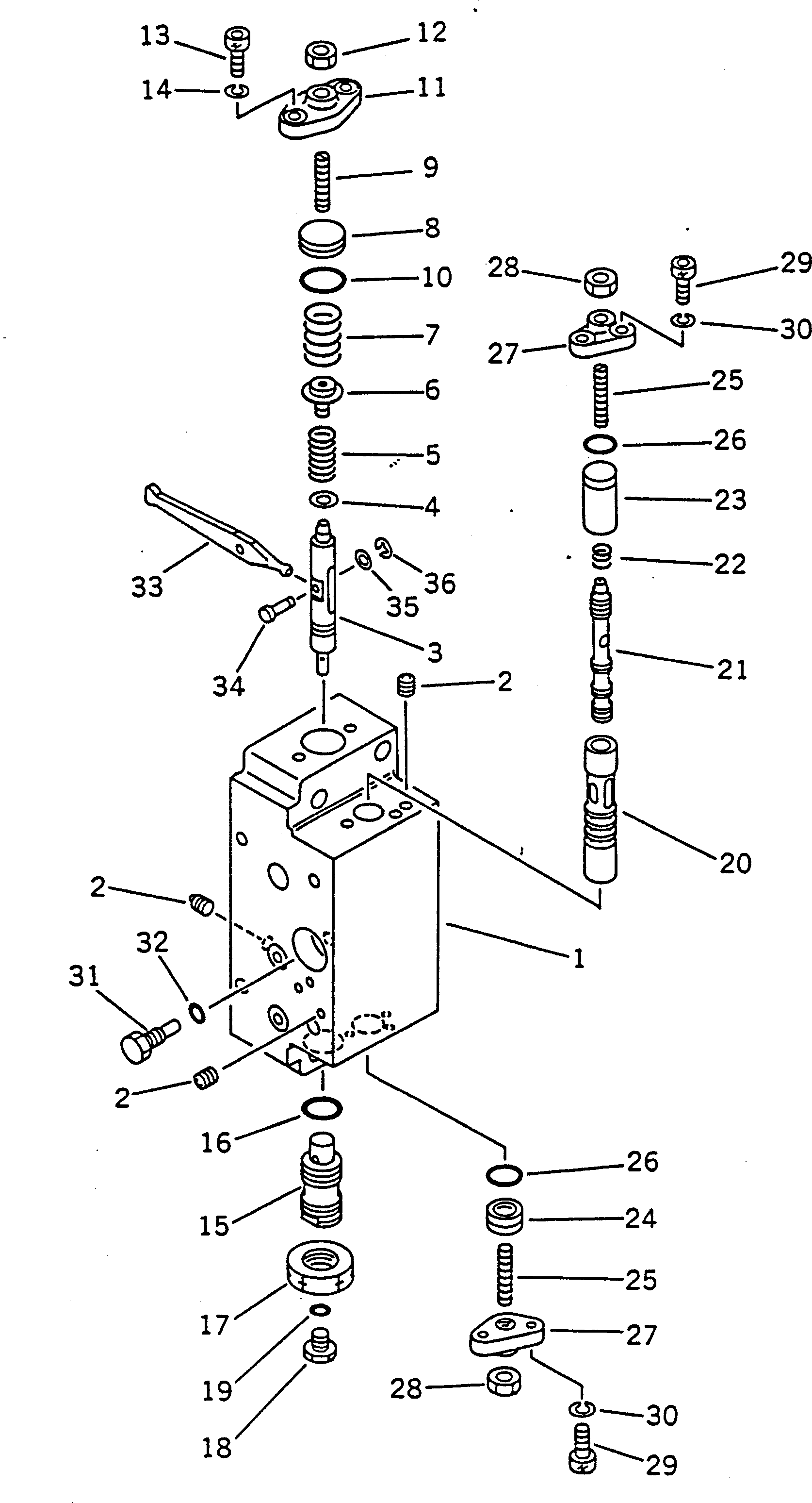 Komatsu parts book diagram for PC120-5Z S/N 36601-UP (Excel Spec.): HYDRAULIC PUMP (SERVO VALVE SUB ASS'Y ? REAR) (12/15)