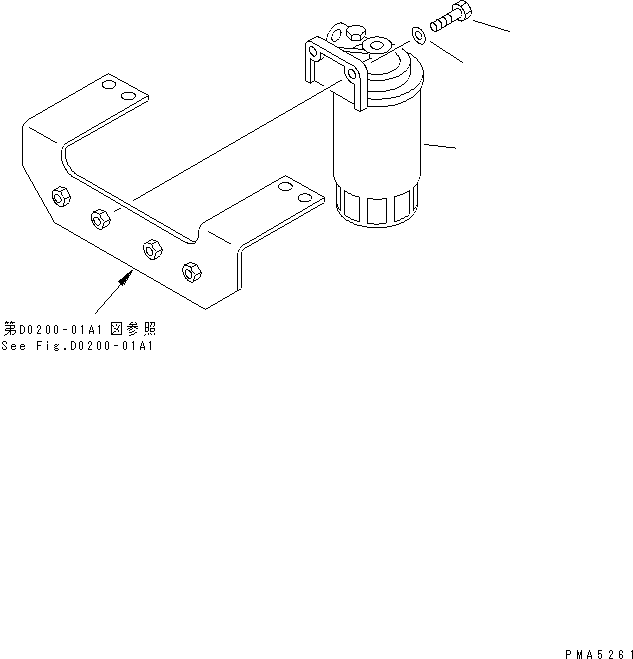 Excavators Komatsu / PC120-6Z S/N 45001-UP(pc120-8c) / FUEL LINE (ADDITIONAL FUEL FILTER)(090100 : D0200-04A1)