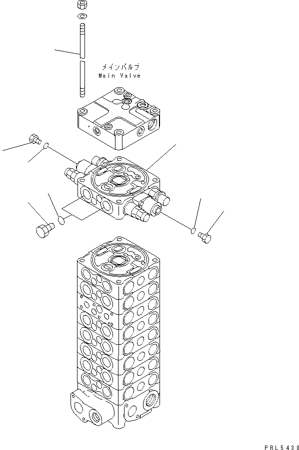 Excavators Komatsu / PC120-6Z S/N 45001-UP(pc120-8c) / MAIN VALVE (1 ACTUATOR) (KIT)(#64460-)(150130 : H0120-01C5)
