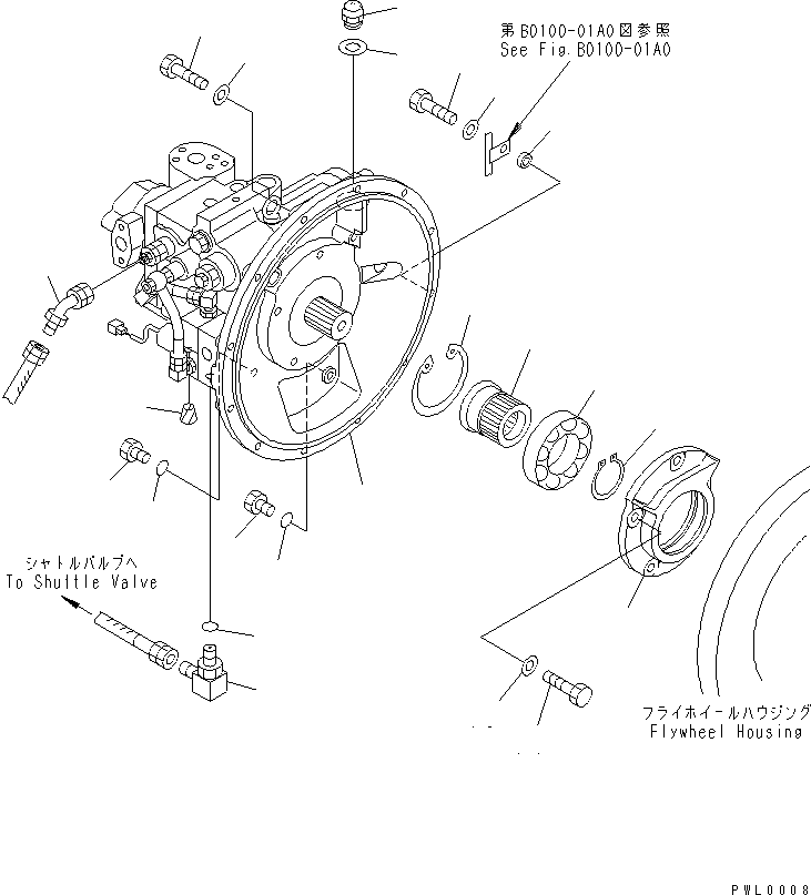 Excavators Komatsu / PC120-6Z S/N 45001-UP(pc120-8c) / MAIN PUMP (PUMP ? FILLER AND COUPLING)(#60749-65054)(150180 : H0210-01A4B)